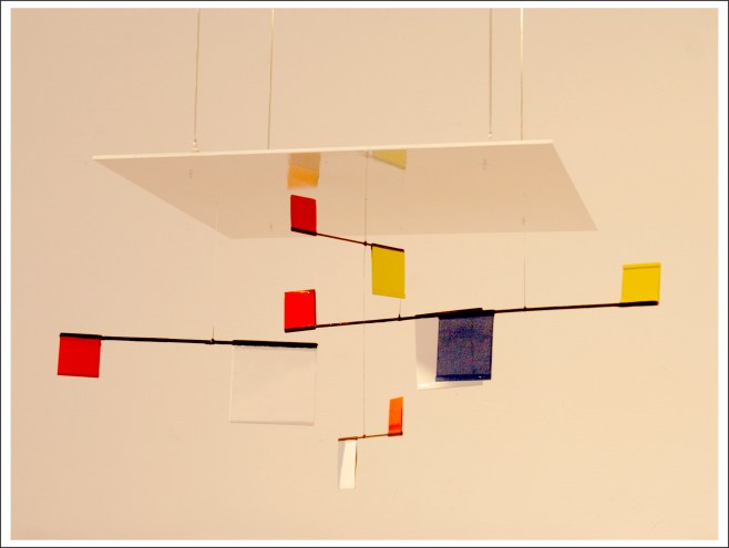 kinetic sculpture inspired by Mondrian abstract paintings